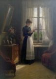 EW 0131 – Lesende Dame am Fenster