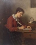 EW 0304 – Mädchen, das einen Brief schreibt