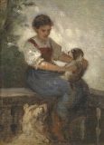 EW 0499 – Mädchen mit Hunden